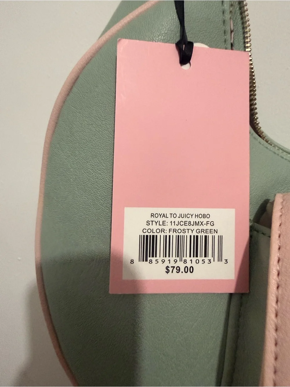 Juicy Couture Royal to Juicy Hobo Bag Frosty Green NWT